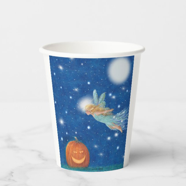 Gobelets En Papier Magical Fairy and Jack O'Lantern Halloween party (Recto)