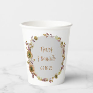 Gobelets En Papier Magnifique Rose Gold Splendor Drinkware