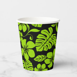 GOBELETS EN PAPIER MAILLOT DE BAIN ROSE (NOIR/CITRON)