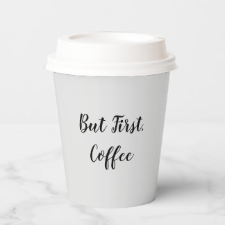 Gobelets En Papier Mais D'Abord, Le Café Blank