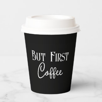 Gobelets En Papier Mais le premier café noir
