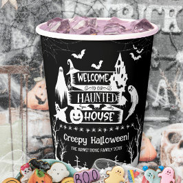 Gobelets En Papier Maison hantée effrayante Fête de Halloween en fami