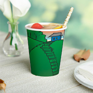 Gobelets En Papier Maison Sur Green Hill