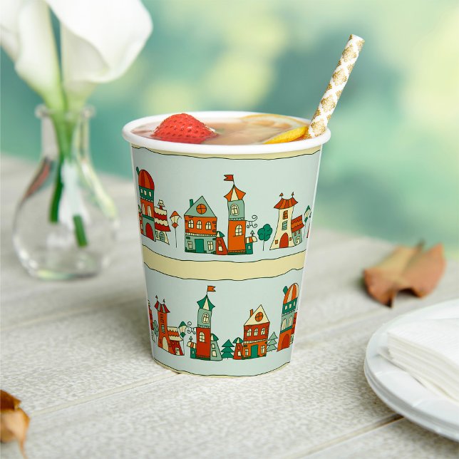 Gobelets En Papier Maisons Wonky (Créateur téléchargé)
