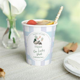 Gobelets En Papier Mallard Lucky Duck 1st Birthday 