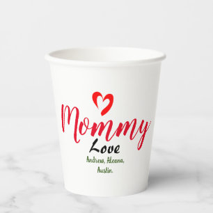 Gobelets En Papier maman maman maman maman nom enfant personnalisatio