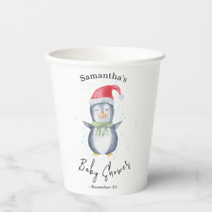 Gobelets En Papier Manchot arctique - Baby shower