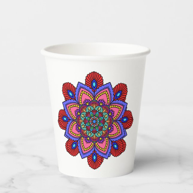 Gobelets En Papier Mandala paper cup (Recto)