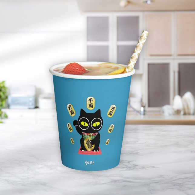 Gobelets En Papier Maneki Neko Lucky Poilue (Maneki Neko Lucky Poilue Paper Cups)