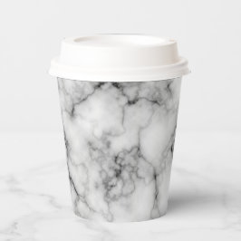 Gobelets En Papier Marbre blanc