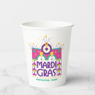 Gobelets En Papier Mardi Gras Arch, Galveston, Texas