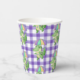 Gobelets En Papier Mardi Gras Gator et En vichy tasse de papier