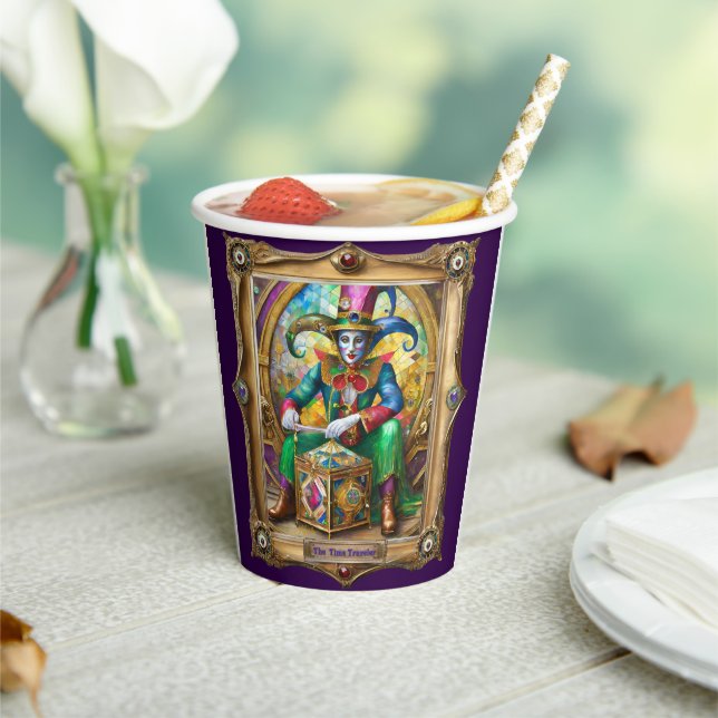 Gobelets En Papier Mardi Gras Realm Portraits - Voyageur du temps (Insitu)