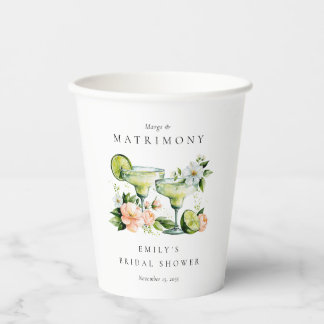 Gobelets En Papier Margs & Matrimony Floral Bridal Shower