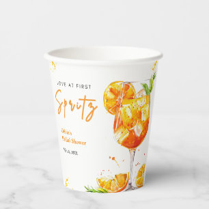 Gobelets En Papier Mariage Amour de Cocktail Orange au Premier Spritz