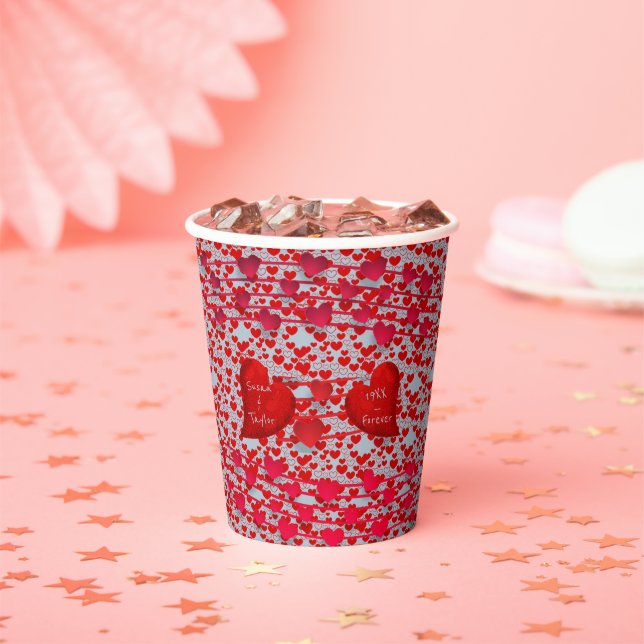 Gobelets En Papier Mariage Anniversaire Fête Amour Coupes de papier (Insitu)