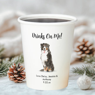 Gobelets En Papier Mariage de chien personnalisé