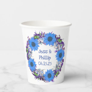 Gobelets En Papier Mariage de couronne personnalisable