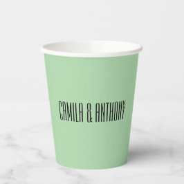 Gobelets En Papier Mariage de frontière géométrique islamique Turquoi