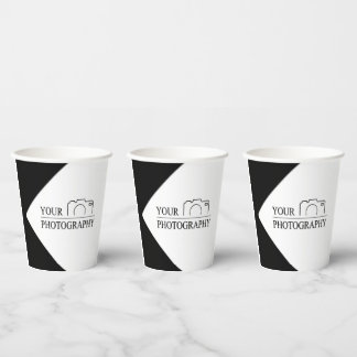 Gobelets En Papier Mariage élégant Ajouter une photographie personnal