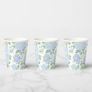 Gobelets En Papier Mariage Floral Bleu Clair Assez Joli