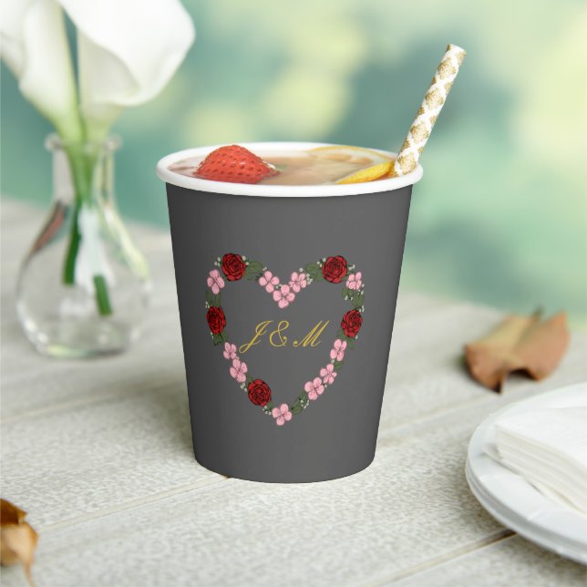 Gobelets En Papier mariage gris (Insitu)