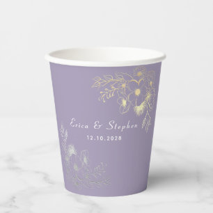 Gobelets En Papier Mariage Lavande