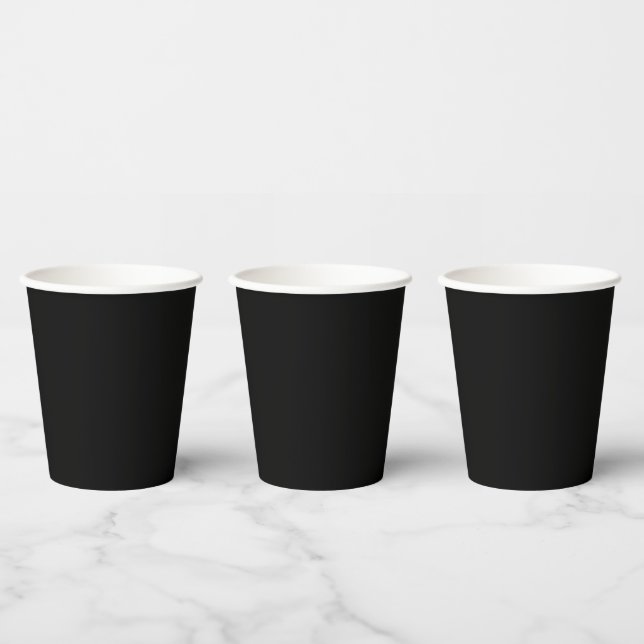 Gobelets En Papier Mariage noir et blanc (Multi)