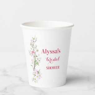 Gobelets En Papier Mariage personnalisé Fleur de Pommier