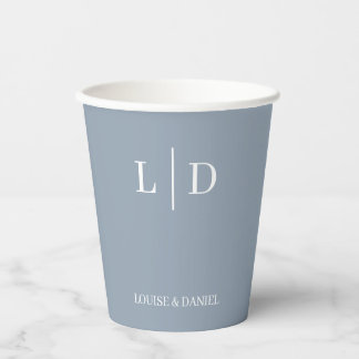 Gobelets En Papier Mariage personnalisé minimal et simple