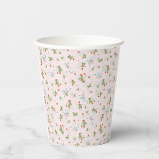 Gobelets En Papier Marie Antionette Strawberries Plaques rose