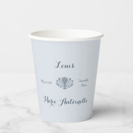 Gobelets En Papier Marie Antoinette Mariage Rococo Dusty Blue