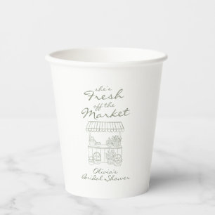 Gobelets En Papier Mariée Fraîche du Marché