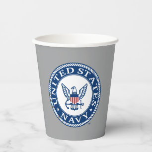 Gobelets En Papier Marine américaine Navy Alt Emblem