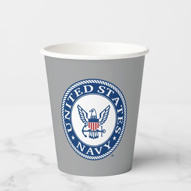 Gobelets En Papier Marine américaine | Navy Alt Emblem (Recto)