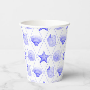 Gobelets En Papier Marines Bleus Costumes côtiers Starfish
