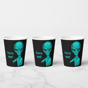 Gobelets En Papier Mauvais Alien, Tu es le prochain !