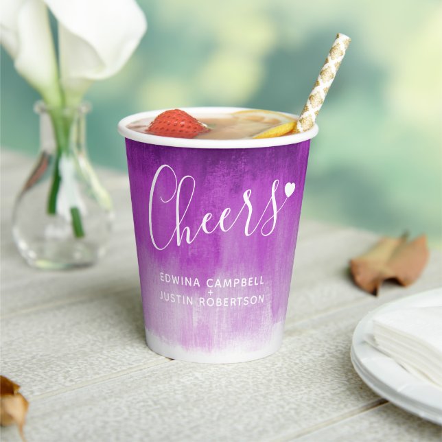 Gobelets En Papier Mauve mauve abstraite art mariage ultraviolet (Insitu)