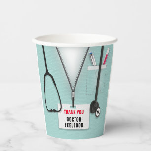 Gobelets En Papier Médecin Médicale, infirmière ou aidante de carr