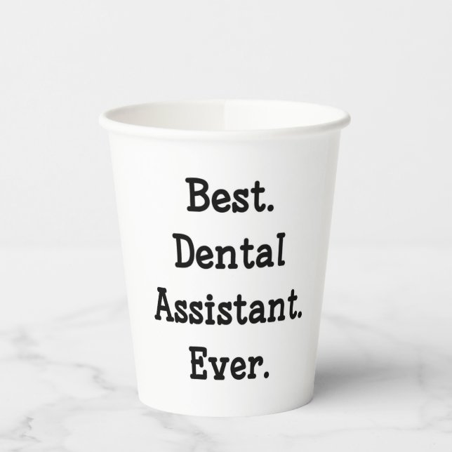 Gobelets En Papier Meilleur. Assistant dentaire. Jamais. (Gauche)