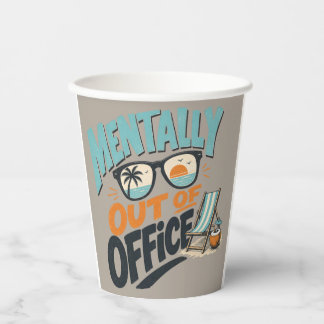 Gobelets En Papier Mentalement absent du bureau