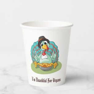 Gobelets En Papier Merci pour les Vegans Thanksgiving Holiday Turquie