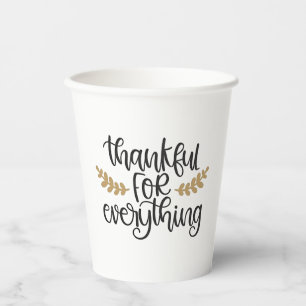 Gobelets En Papier Merci pour tout Thanksgiving drôle