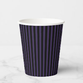 Gobelets En Papier Mercredi violet et bande noire