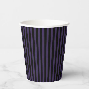 Gobelets En Papier Mercredi violet et bande noire
