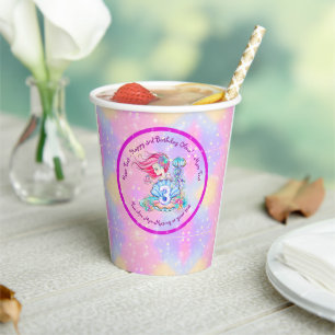 Gobelets En Papier Mermaid 3e anniversaire Modifier Modifier Modifier