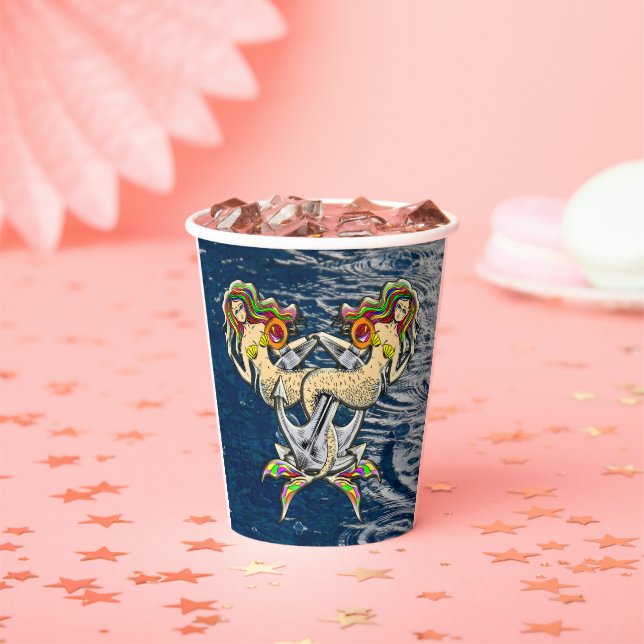 Gobelets En Papier Mermaids - Design nautique pour les amoureux des o (Insitu)