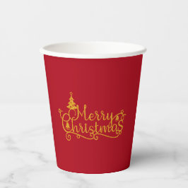 Gobelets En Papier Merry Christmas 