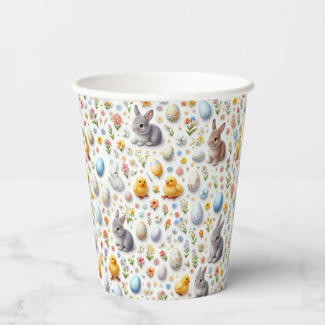 Gobelets En Papier Micro Ditsy Easter Paper Cups (Verso)