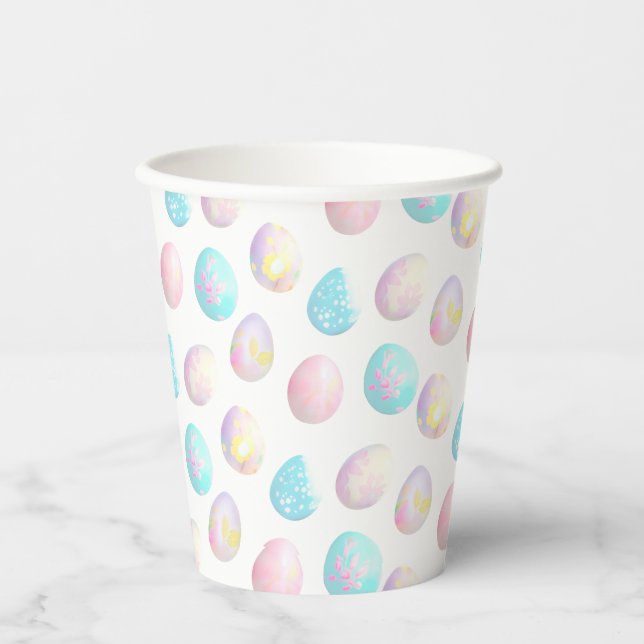 Gobelets En Papier Mignonne lapin de Pâques 01 (Recto)